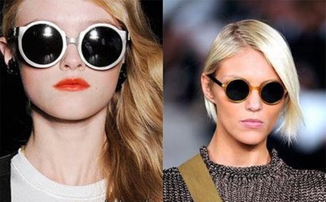 yuvarlak çerçeveli güneş gözlüğü