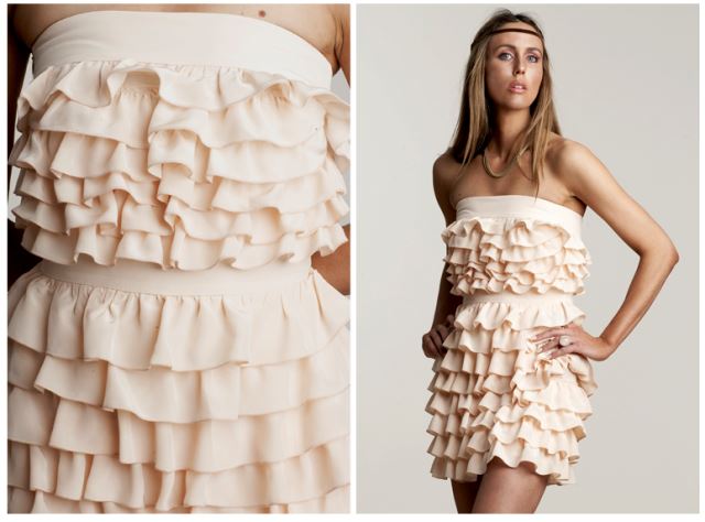 en güzel fırfırlı elbise modeli