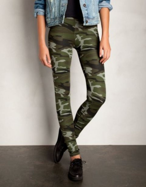kamuflaj desenli bayan pantolon