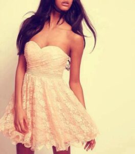 pembe dantel elbise modeli