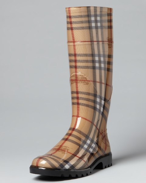 burberry desenli yağmur çizmesi