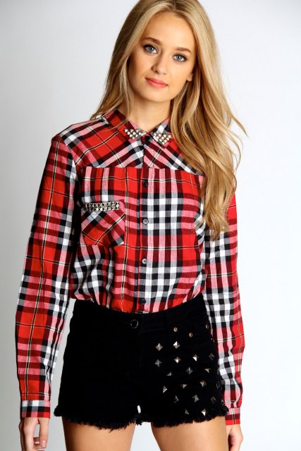 ekoseli gömlek modeli