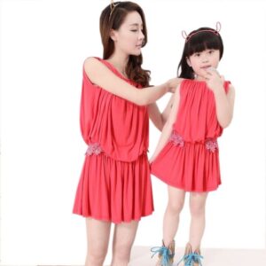 en güzel anne kız elbiseleri