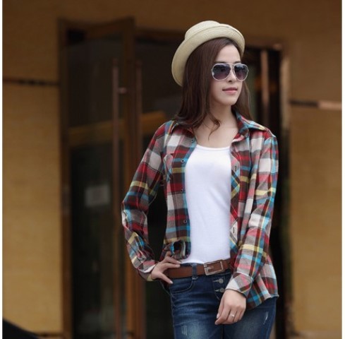 en trend ekoseli gömlek modelleri