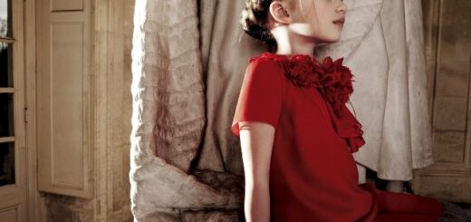 kırmızı kız çocuk elbise modeli