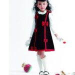 kız çocuk kırmızı elbise modeli