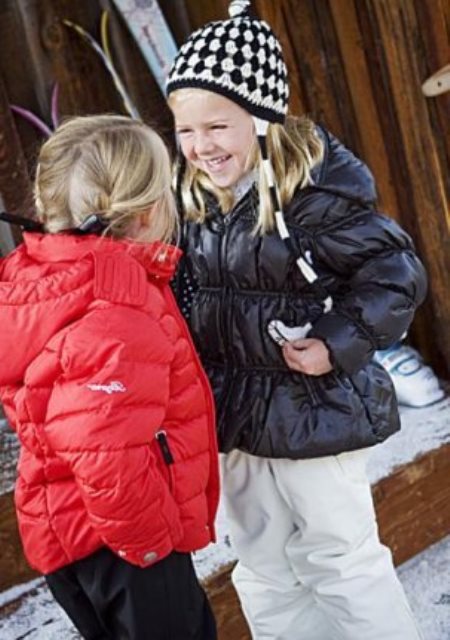 kız çocukları için şişme mont