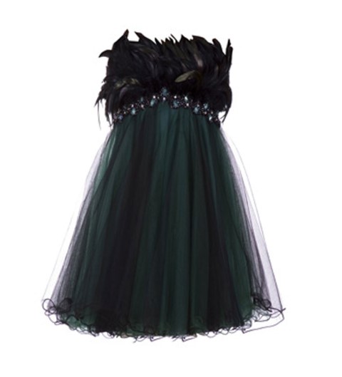 kuş tüyü tül abiye elbise