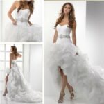 önü kısa arkası uzun gelinlik modeli