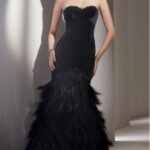 siyah kadife abiye elbise