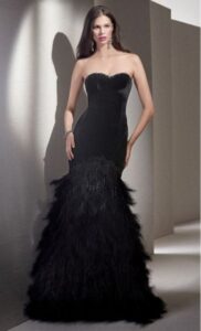 siyah kadife abiye elbise