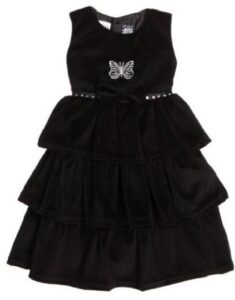 siyah kadife kız çocuk elbisesi