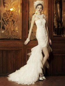 vintage tarzı gelinlik modeli