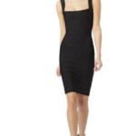 siyah abiye bandaj elbise modeli