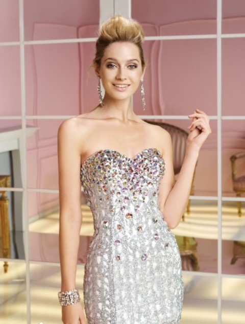 dar kesim mini abiye elbise