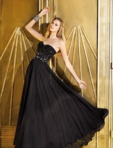 siyah abiye elbise modeli