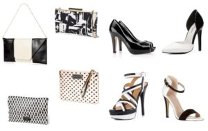 siyah beyaz topuklu ayakkabı modeli