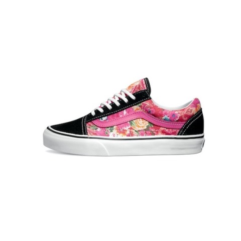 vans floral desenli spor ayakkabı