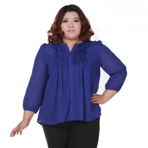 büyük beden kadın gömlek modeli