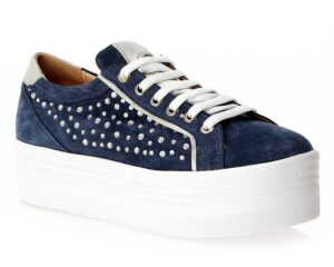 lacivert flatform ayakkabı modeli