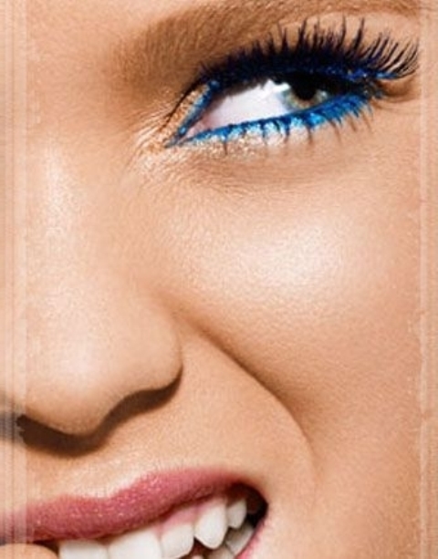 mavi göz makyajı