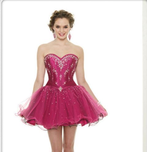 pembe straplez tütü abiye elbise