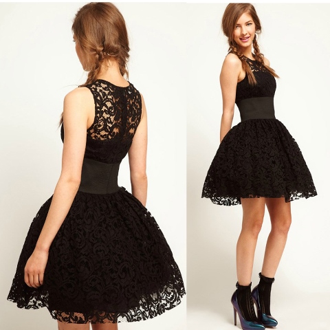 siyah dantel tütü elbise