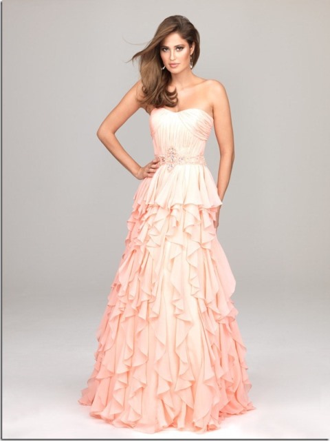 straplez uzun abiye elbise