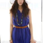 belden kemerli şifon elbise