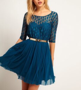 kemerli şık elbise