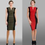 siyah panelli elbise modeli