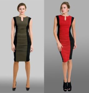 siyah panelli elbise modeli