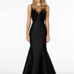 siyah genç abiye elbise modeli