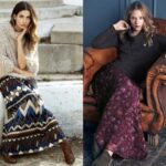 bohem tarzı uzun etekler