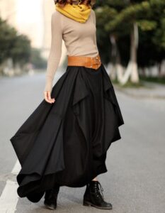 farklı uzun etek modeli