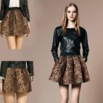 leopar desenli etek modeli