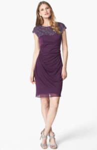 patlıcan moru elbise modeli