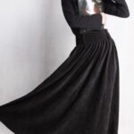 siyah uzun etek