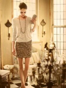 payetli kalem etek modeli