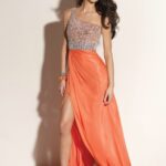 tek omuz askılı abiye elbise