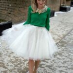 beyaz tül etek modeli