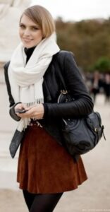 en yeni trendler - süet etek modeli