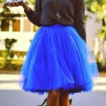 gece mavisi tül etek modeli