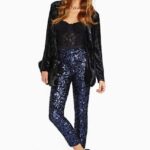 lacivert payetli pantolon modeli