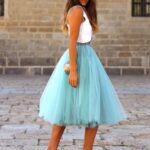 mavi tül etek modeli