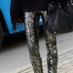 payetli tayt kombini