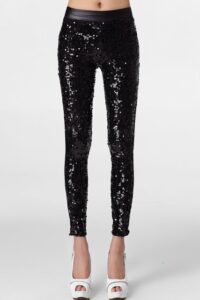 siyah payetli tayt modeli