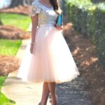 tül etek ile vintage bluz