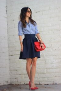 etek gömlek kombini