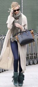 kot pantolon uzun hırka kombini